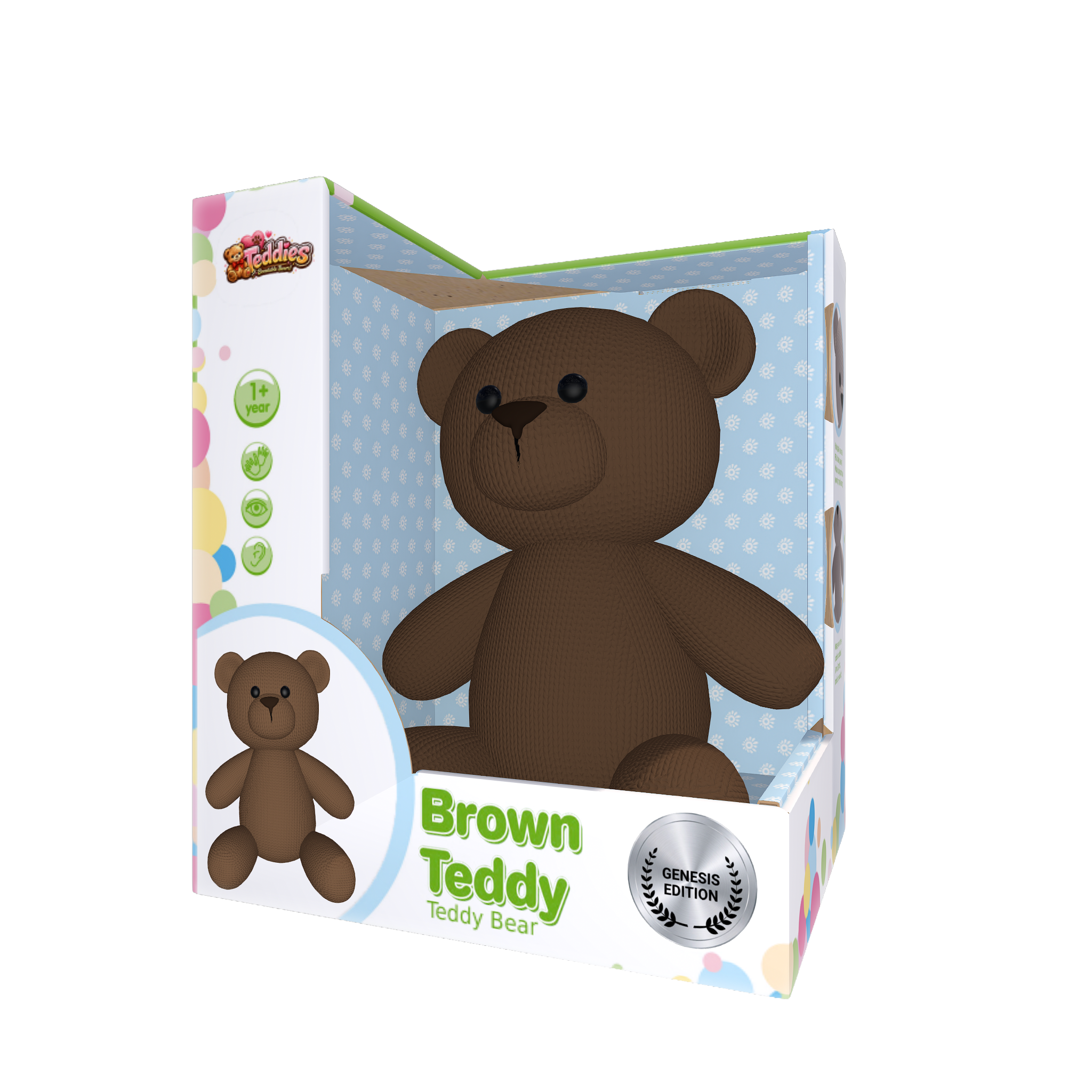 cute teddy bear in pink checkered dress with big bow kawaii plush